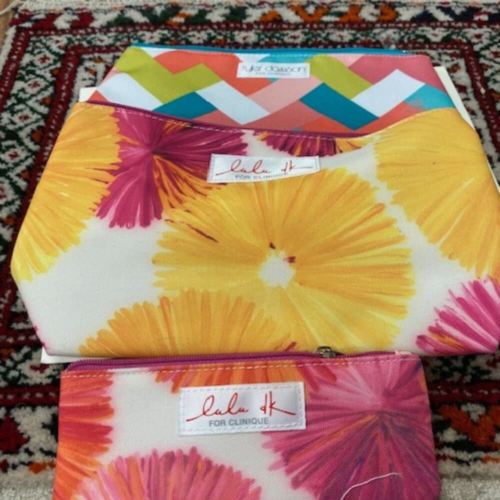 Lot of three Clinique cosmetic bags